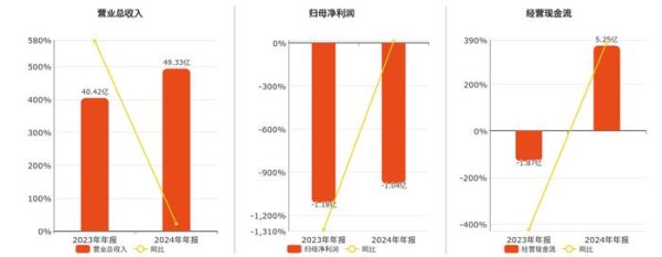 中水渔业(000798.SZ)：2024年年报净利润为-1.04亿元，同比亏损减少